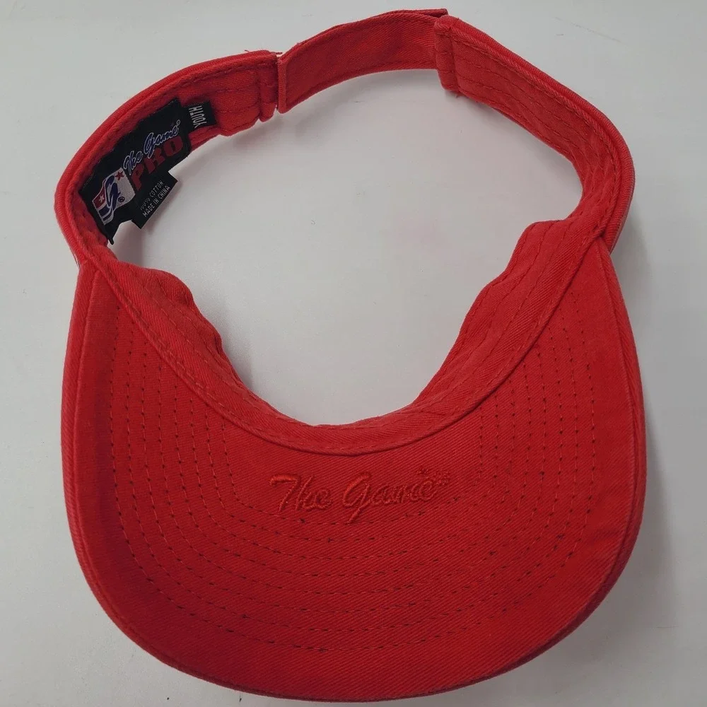 Youth USSSA Pride Visor Hat Adjustable The Game Red NPF Logo Softball Fast Pitch